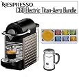 Discounts Nespresso C60 Pixie Espresso Maker Electric Titan And Nespresso Aeroccino Plus Bundle