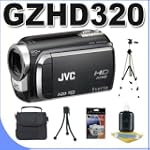 JVC Everio GZ-HD320 120GB Hard Drive HDD High Definition Camcorder (Black) BigVALUEInc Accessory Saver Bundle $499.95