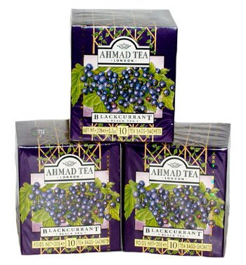 Blackcurrant Flavored Tea - Ahmad Tea of London - 3pc by A Bountiful Harvest