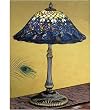 Meyda Tiffany 22in. High Tiffany Peacock Feather Table Lamp 28368