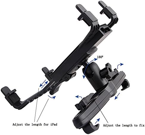 Firstinnovation Table Pad Holder for Apple iPad Mini 3 2 1, iPad Air 1 2 3 4, Samsung Galaxy Tab 4 3 2, Tab Pro, Tab S, Microsoft Surface, Google Nexus and Other Tablets, Phablets or Large-sized Smart Phones on the Car Black
