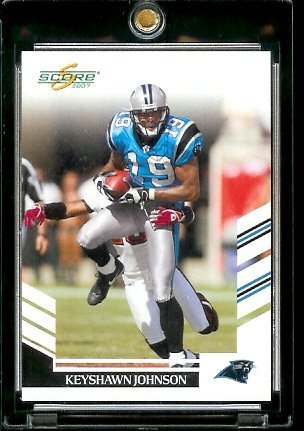 2007 Score # 83 Keyshawn Johnson - Carolina Panthers - NFL Football Card