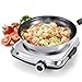 SUNAVO Hot Plates for Cooking Electric Single Burner with Handles 1500W, Stainless Steel