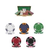 500 Chip Tri-Color Triple Crown Set w/Genuine Oak