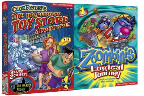 ClueFinders Toy Store and Zoombinis Logical Journey