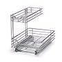 Household Essentials C6512 Two-Tier Sliding Cabinet Organizer, Chrome