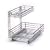 Household Essentials C6512 Two-Tier Sliding Cabinet Organizer, Chrome
