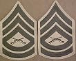 Green on Khaki USMC Chevrons - Gunnery Sergeant - Male