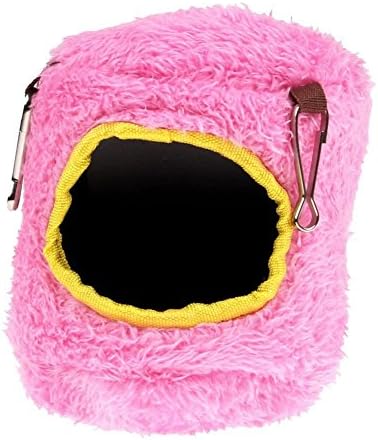 Luckii Pet Rat Hamster Parrot Squirrel Soft Warm House Nest Hammock Hanging Attach Cage PINK S