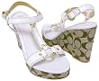 COACH MARYALICE WHITE SIGNATURE SHOES SANDALS NEW