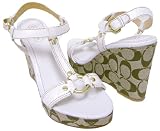 COACH MARYALICE WHITE SIGNATURE SHOES SANDALS NEW