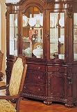 Antique Brown Finish And Cherry Veneer Hutch