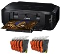 Canon PIXMA iP4700 Tintenstrahldrucker DUPLEX inkl. USB Kabel + 10 XL Patronen mit CHIP + Fotopapier 100 Blatt 10x15cm IP 4700