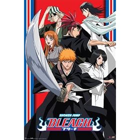 Bleach (Group, Sword) White Wood-Mounted TV Poster Print - 24