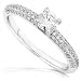 1/2ctw Round Brilliant Diamond Engagement Ring in 14kt White Gold (HI/I1)