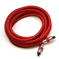 Aurum Silver Series Toslink Cable - Digital Optical Audio Cable - 15 Feet