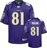 Anquan Boldin Jersey: Reebok Purple #81 Baltimore Ravens Replica Jersey