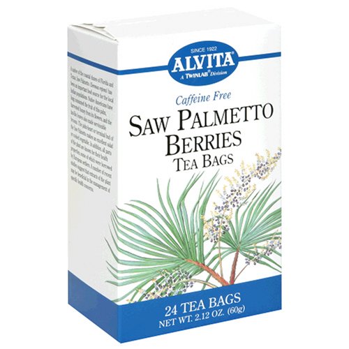 Alvita Tea Bags, Saw Palmetto Berries, Caffeine Free, 24 tea bags (Pack of 4) by Saw Palmetto