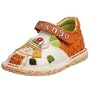 Garvalin Toddler/Little Kid Dolca Viking 92184 T-Strap,White/Orange,28 EU (US Little Kid 11-11.5 M)
