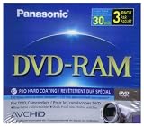 Panasonic LM-AF30U3 8CM Rewritable DVD-RAM for Camcorders (3 Pack)