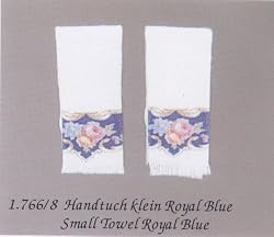 Reutter Porcelain Miniature Blue Royale Hand Towel