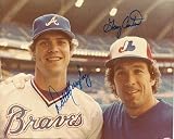 Autographed/Hand Signed 8x10 Photo Gary Carter And Dale Murphy Atlanta Braves