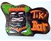 Tiki Bar Sign w/ Tiki Statue and Palm Branches