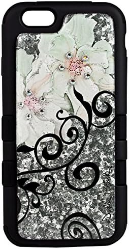 iPhone 6 TUFF Cover- Art Nouveau Silver Flower Vines