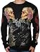 CHRISTIAN AUDIGIER Ed Hardy Mens Skull Eagle Long Sleeve Platinum Thermal Shirt
