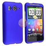 Snap-on Rubber Coated Case for HTC Inspire 4G / Desire HD, Blue