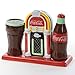 Westland Giftware Magnetic Ceramic Salt and Pepper Shaker with Toothpick Holder, 4.75-Inch, Coca-Cola Jukebox