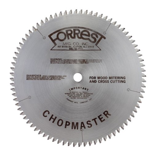 Forrest CM12806115 Chopmaster 12-Inch 80-tooth ATB Miter Saw Blade with 1-Inch Arbor