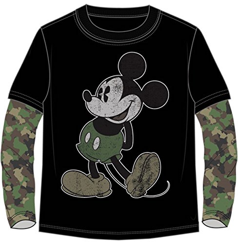 Disney Mickey Mouse Long Sleeve Camo T Shirt