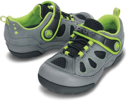 crocs 14498 Dawson EO Sneaker (Toddler/Little Kid),Charcoal/Black,7 M US Toddler