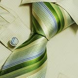 Green stripes ties cufflinks men in suits and ties Forest green friends accessories A2082