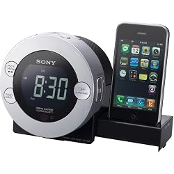 Sony ICF-C7IP Clock Radio for iPod and iPhone with Hidden Sliding Dock Tray