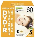 Victor ビデオカメラ用8cmDVD-R HG 両面録画用 5枚 VD-R60J5