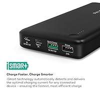 [The Fastest 20100mah Portable Charger]RAVPower 20100mAh External Battery Pack Power Bank; Qualcomm Quick Charge 2.0 Technology; USB-C/Type-C Port; for Phones, Tablets and more from RAVPower