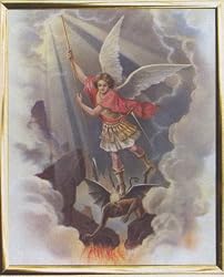 Saint Michael Arcangel Framed Art, 8" x 10" - MADE IN ITALY