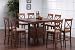 Counter Height Dining Table with Lazy Susan Walnut Finish