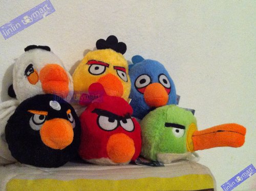 Angry Birds:iphone game 5 angry birds+1 green bird plush toy set Images