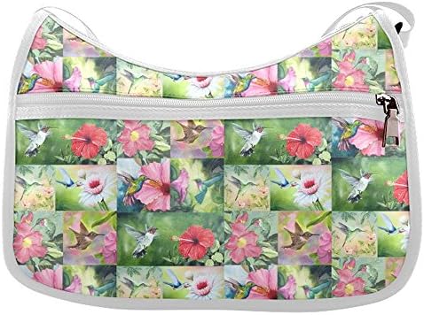 HomeWishes Hummingbird Oxford Fabric Cross Body Bag Shoulder Bag for Women White