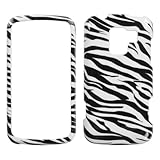 Design Hard Protector Skin Cover Cell Phone Case for LG Gelato Q Enlighten VS700 Verizon - Zebra