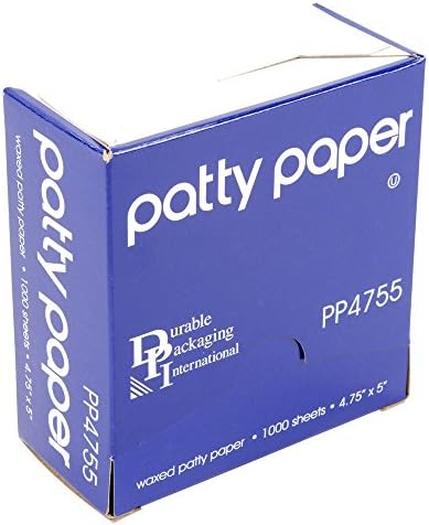 4.75" x 5" Hamburger Patty Deli Waxed Paper Sheets Steak Cheese No Stick-1000/PK