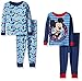 Disney Toddler Boys' Mickey Mouse 4-Piece Pajama Set, Blue, 4T