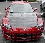 SEIBON 04-07 Mazda RX-8/RX8 Carbon Fiber Hood TSII 05