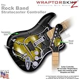 Barbwire Heart Yellow WraptorSkinz Skin fits Rock Band Stratocaster Guitar for Nintendo Wii, XBOX 36