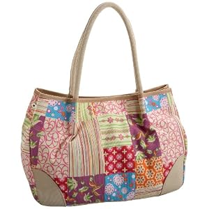 Tianni Canvas Block Print Four-Poster Bag