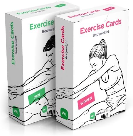 EXERCISE CARDS by WorkoutLabs: Premium Bodyweight Workout Cards - #1 Bestselling Waterproof Fitness Flash Cards for at Home Workouts for Women & Men without Equipment (Great Gift & Stocking Stuffer)