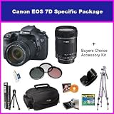 Canon EOS 7D Digital SLR Camera with EF-S 18-135mm f/3.5-5.6 IS Lens Kit With Buyers Choice Accessory Package Includes 18-135mm lens, Filter Set, 16GB Hi Speed Memory Cards, Professional SLR Case, Pro Tripod + More